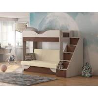 Латте 77-01 кровать-диван Бодега Светлый / Орех Донской / Велюр Кремовый Латте 77-01 кровать-диван Бодега Светлый / Орех Донской / Велюр Кремовый