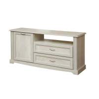 Тумба под ТВ Сохо 32.16 бетон белый/бетон патина