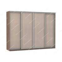 Шкаф купе Модерн 2362х450 4-х дверный 3-х секционный глухой шимо темный/ясень