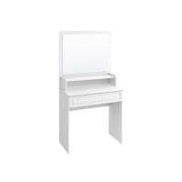 Стол с ящиком и надстройкой Монако МН-19 + МН-19А белое дерево