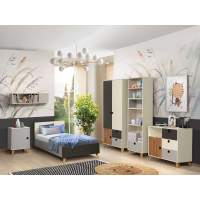 Молодежная Артис 1 Белый/Серый/Дуб Вотан Молодежная Артис 1 Белый/Серый/Дуб Вотан