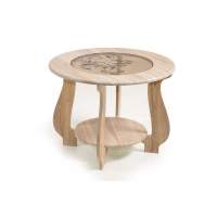 Стол журнальный СЖ-24 с рисунком Р-3/дуб сонома