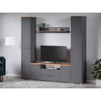 Гостиная Остин 2 графит/дуб золотой