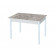 Альфа фотопечать стол обеденный раздвижной / серый мрамор/бетон белый/белый