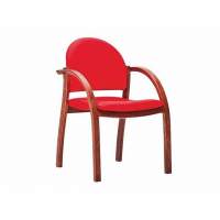 Кресло Джуно вишня/ к/з красный