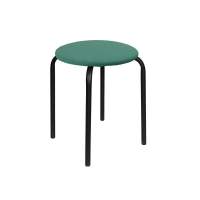 Табурет Комфорт черный/к/з зеленый