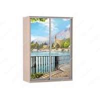 Шкаф купе Модерн 1490х600 2-х дверный 2-х секционный фотопечать №4 ясень