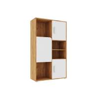 Дастин Стеллаж Дуб Крафт золотой / Белая Аляска