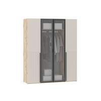 Шкафы Арден 200.2-полки-200.4 витрина-200.2-полки Дуб Делано / Сантьяго софт