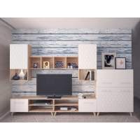 Гостиная ВОЙТЕК 10 дуб Баррик/белый