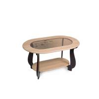 Стол журнальный СЖ-21 с рисунком Р2 венге/дуб