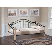 Кровать Скарлетт с ортопедическим основание Дуб Сонома/Черный