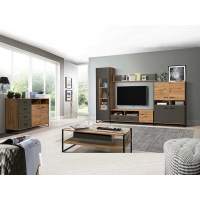 Гостиная Доната 3 Дуб Вотан/Диамант серый