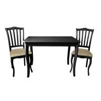 Обеденная группа СО-32/С-7А черный/бежевый