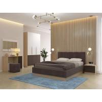 Спальня ИЛИЯ-1 туя светлая/шоколад/белый