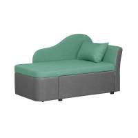 Тахта Мася-12 левый жаккард тесла грин/серый