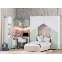 Детская Банни-1 белый/дуб сонома/макарун