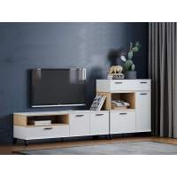 Гостиная Bergen 2 белый/Дуб Бунратти