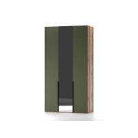 Харди шкаф трехдверный Дуб Делано Темный / Грин софт