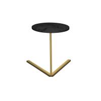 Стол приставной 42.47 Сеул Мрамор черный/металл золотой