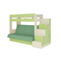 Карамель 75-01 Кровать-чердак Зеленый / Бодега светлый / Велюр Зеленый Карамель 75-01 Кровать-чердак Зеленый / Бодега светлый / Велюр Зеленый