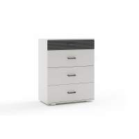 Сити 40-2 комод Белая Аляска / Черный