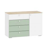 НМ 041.39 комод Банни белый/дуб сонома/макарун