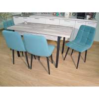 Обеденная группа Колорадо / Стул Х 4 шт. / Бетон темный/черный / бид 15