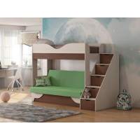 Латте 77-01 кровать-диван Бодега Светлый / Орех Донской / Велюр Зеленый Латте 77-01 кровать-диван Бодега Светлый / Орех Донской / Велюр Зеленый