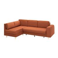 Диван-кровать угловой Шелдон / букле Лайк терракотовый 412