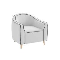 Кресло Лона / велюр киото сильвер/велюр киото уголь