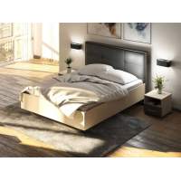 Бруно 73 Кровать с основанием 1600 Дуб Вотан / Серый графит Бруно 73 Кровать с основанием 1600 Дуб Вотан / Серый графит