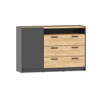 НМ 011.59 Тумба Оттавия Антрацит/Дуб золотой