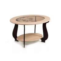 Стол журнальный СЖ-25 с рисунком Р-3/дуб/венге