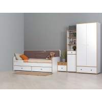 Молодежная Вуди 2 белый/дуб золотой