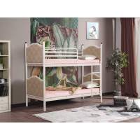 Кровать двухъярусная Лиана 42.32-01 Металл белый/велюр конфетти крем Кровать двухъярусная Лиана 42.32-01 Металл белый/велюр конфетти крем