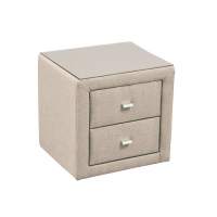 06.34-01 тумба прикроватная со стеклом жаккард крем