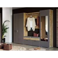 Прихожая Livorno 1 /дуб бунратти / софт графит