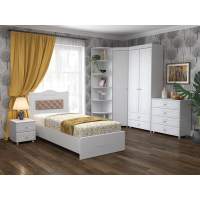 Детская Италия-5 мягкая спинка белое дерево