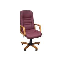 Кресло Министр 1Д светлый орех/к/з красный