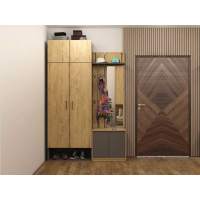 Прихожая Бруно 1 Дуб Вотан / Серый графит