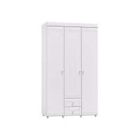 Шкаф 3-х дверный с ящиками Италия ИТ-56 белое дерево