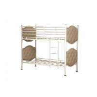 Кровать двухъярусная Лиана 42.32 Металл белый/велюр конфетти крем Кровать двухъярусная Лиана 42.32 Металл белый/велюр конфетти крем