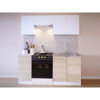 Кухня ПН-04 + ТК-04.1 + ПН-06.2 + ПН-08 + ТК-08м Сокол дуб/белый