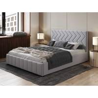 Милана кровать 140 Tenerife silver (светло-серый)