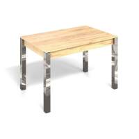 Стол не раздвижной Милан-1 Дуб Крафт золотой / Хром