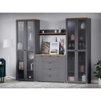 Гостиная Остин 4 графит/дуб золотой