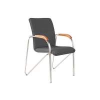 Стул Самба хром/ к/з серый