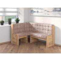 Угловая скамья Квадро дуб Крафт золотой/Латте