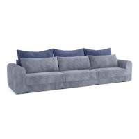 Диван - кровать Конго 3S (3 секции) велюр цилиум стил/индиго